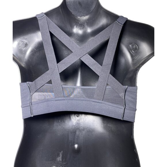 Brooks Size XL Drive Plunge Run Sports Bra Black Compressive Mesh Strappy Back - Picture 9 of 10